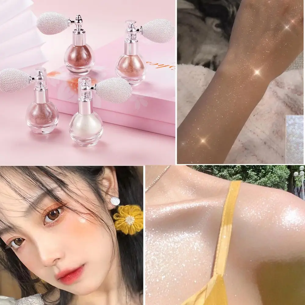 

Fashion Highlighter Powder Spray High Gloss Glitter Powder Spray Shimmer Sparkle Powder Makeup Face Body Highlight Cosmetics