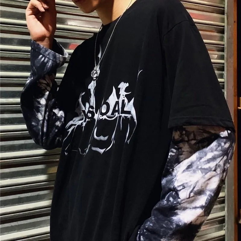 

Футболка мужская с длинным рукавом, круглым вырезом, 2 предмета