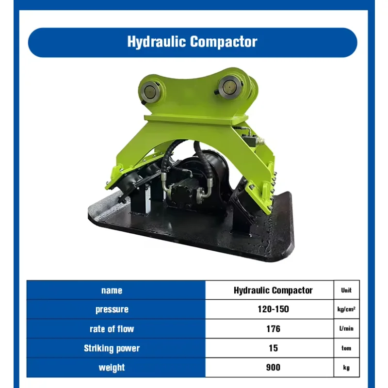 Экскаватор Гидравлический компактор Пластина Вибрационный траммер Улучшение