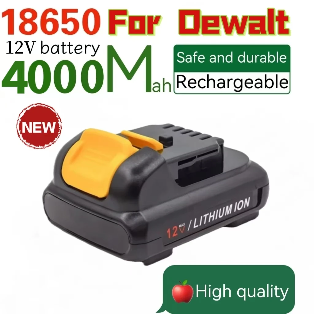Перезаряжаемый литий-ионный аккумулятор для Dewalt DCB120 12 В 4000 мАч батареи DCB123 DCB127
