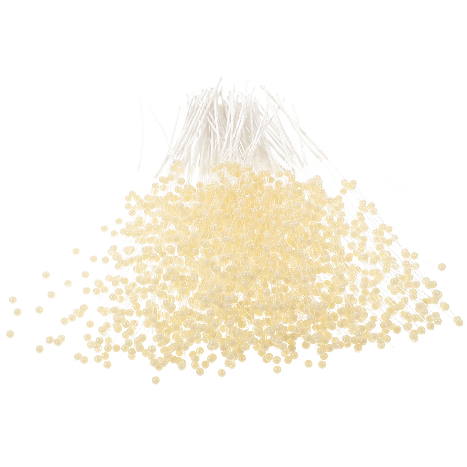 

Pearl Sticks String Flower Beaded Bead Cake Spray Stemtopper Picks Decor Birthday Stick White Floral Artificial Mini Faux
