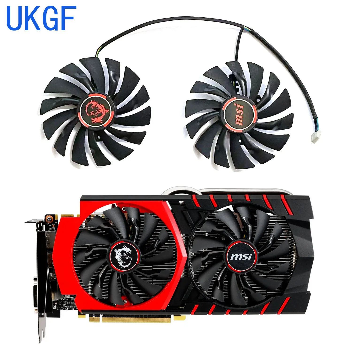 Охлаждающий вентилятор для видеокарты MSI GTX970 GeForce GTX 970 95 мм