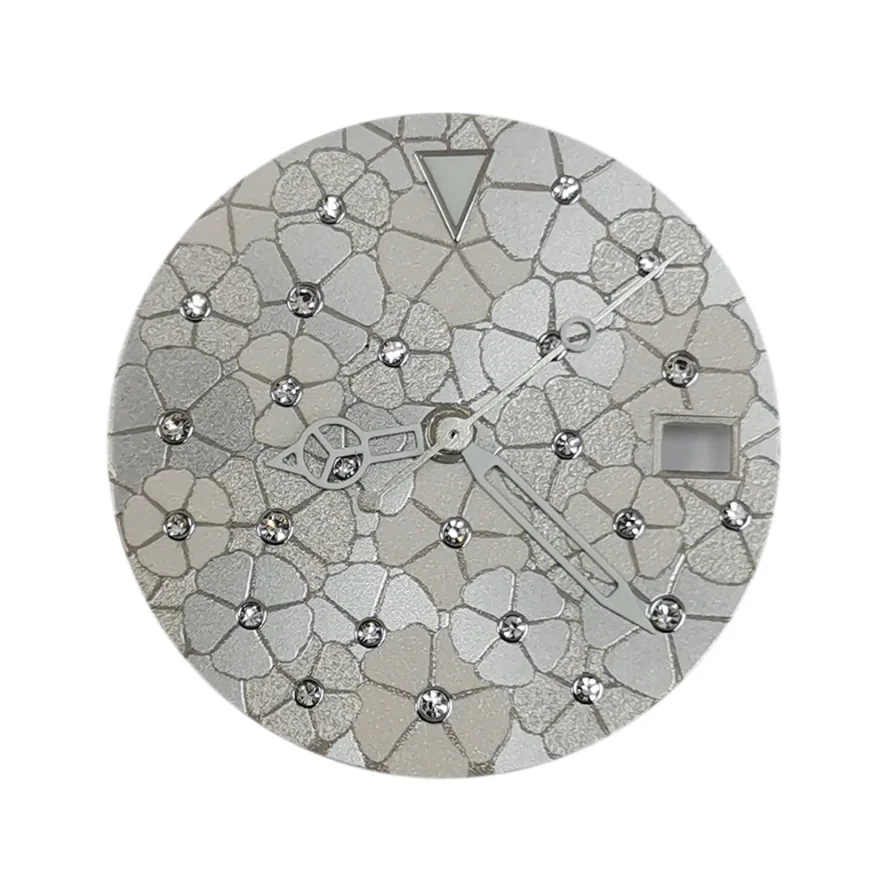 Watch Accessories 28.5mm Dial Inlay Flower Blue White + Skeleton Hand for NH35/36/4R/7S Movement