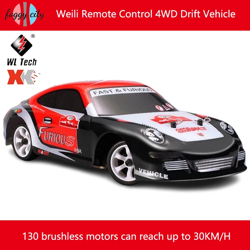 

Weili K969 1:28 Electric Four-wheel Drive Drift Vehicle 2.4g Remote Control Alloy Chassis High-speed Off-road Vehicle Toy Gift