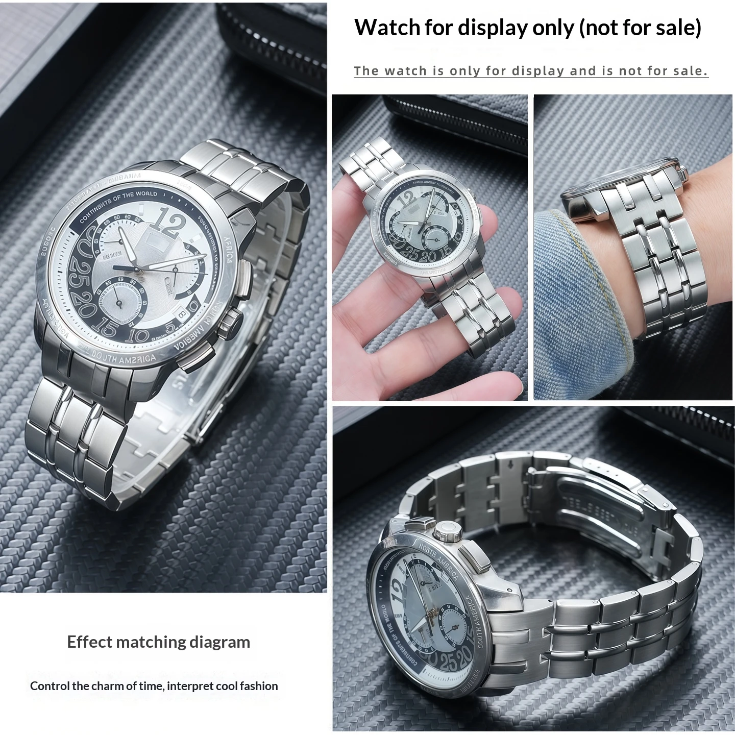 Фото Модифицированный ремешок для часов Swatch YRS403 412 402G из цельной нержавеющей стали с изогнутыми выемками, специальный ремешок для часов 21 мм. №2