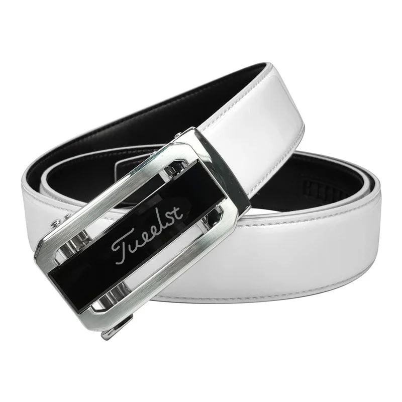 

American Brand New Gentleman Mens GOLF Belt Sport Belt Geniune Leather Black White Red