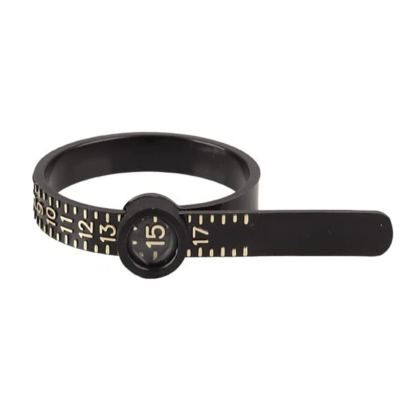 

Ring Size Ruler,Ring Sizer Measurement Tool, Finger Size Gauge with Magnifying Glass, Plastic Finger Belt 1-17 US Size