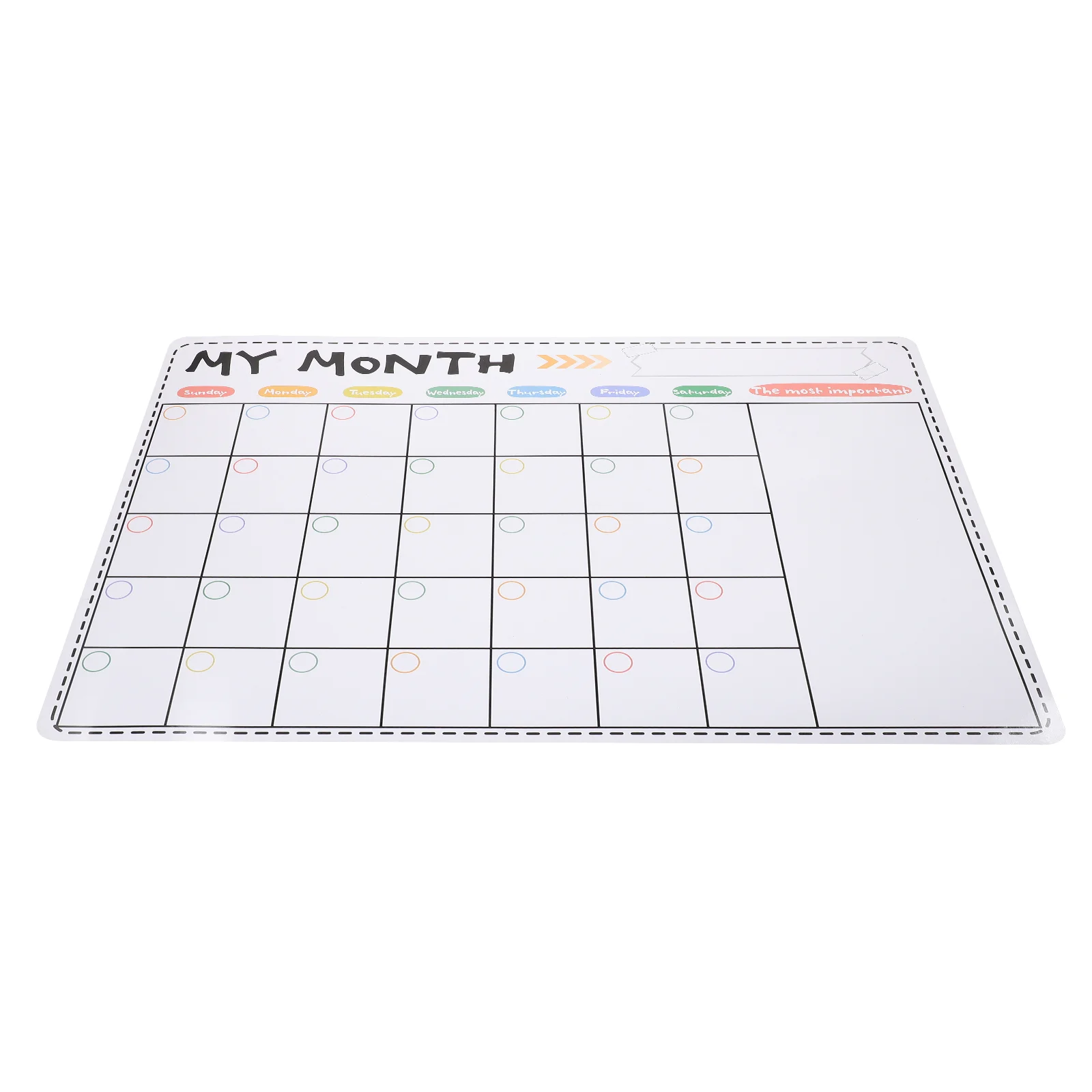 

Monthly Planner Tile Magnetic Schedule Board Message Schedules Fridge Calendar Sticker Household Note