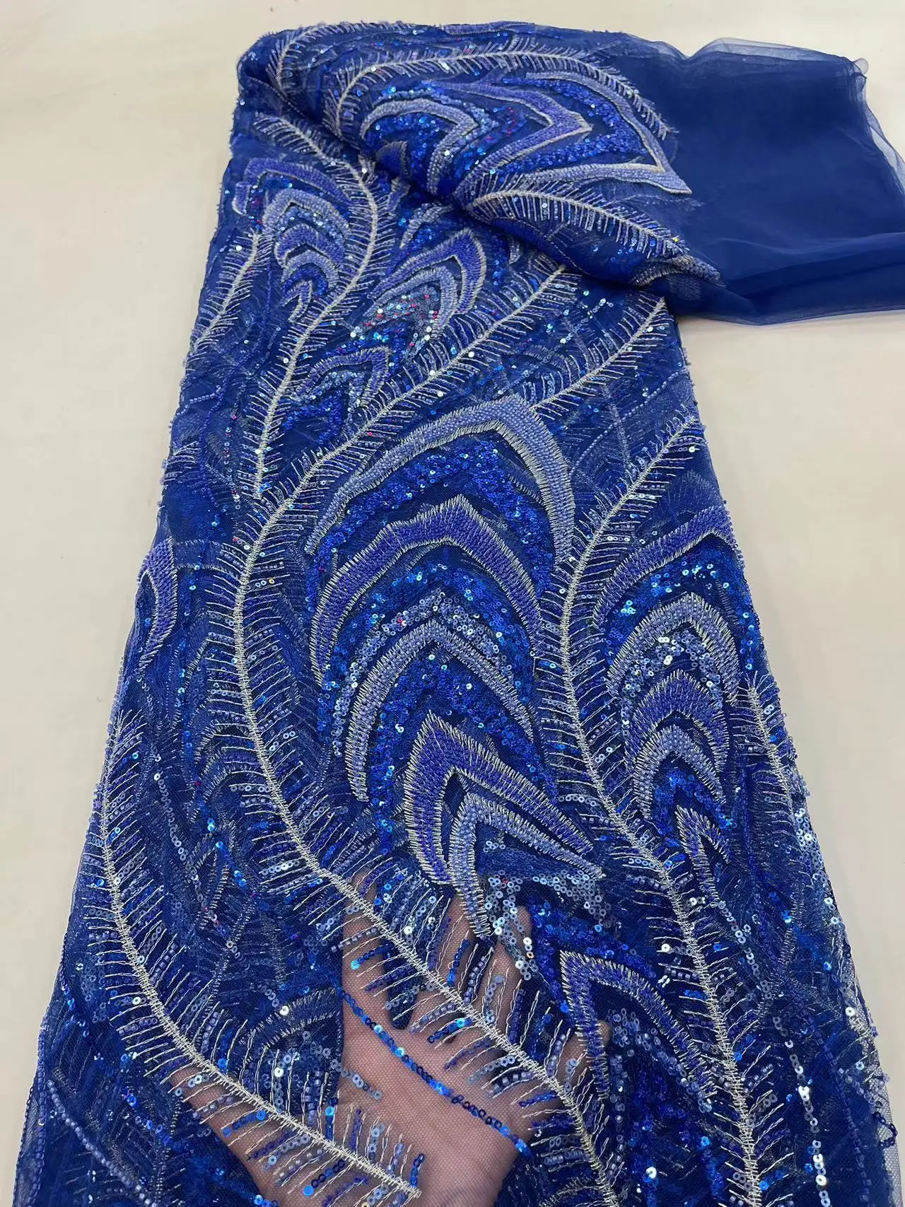 5 ярдов 2024 новинка лучшее качество изящная мягкая вышитая бисером кружевная