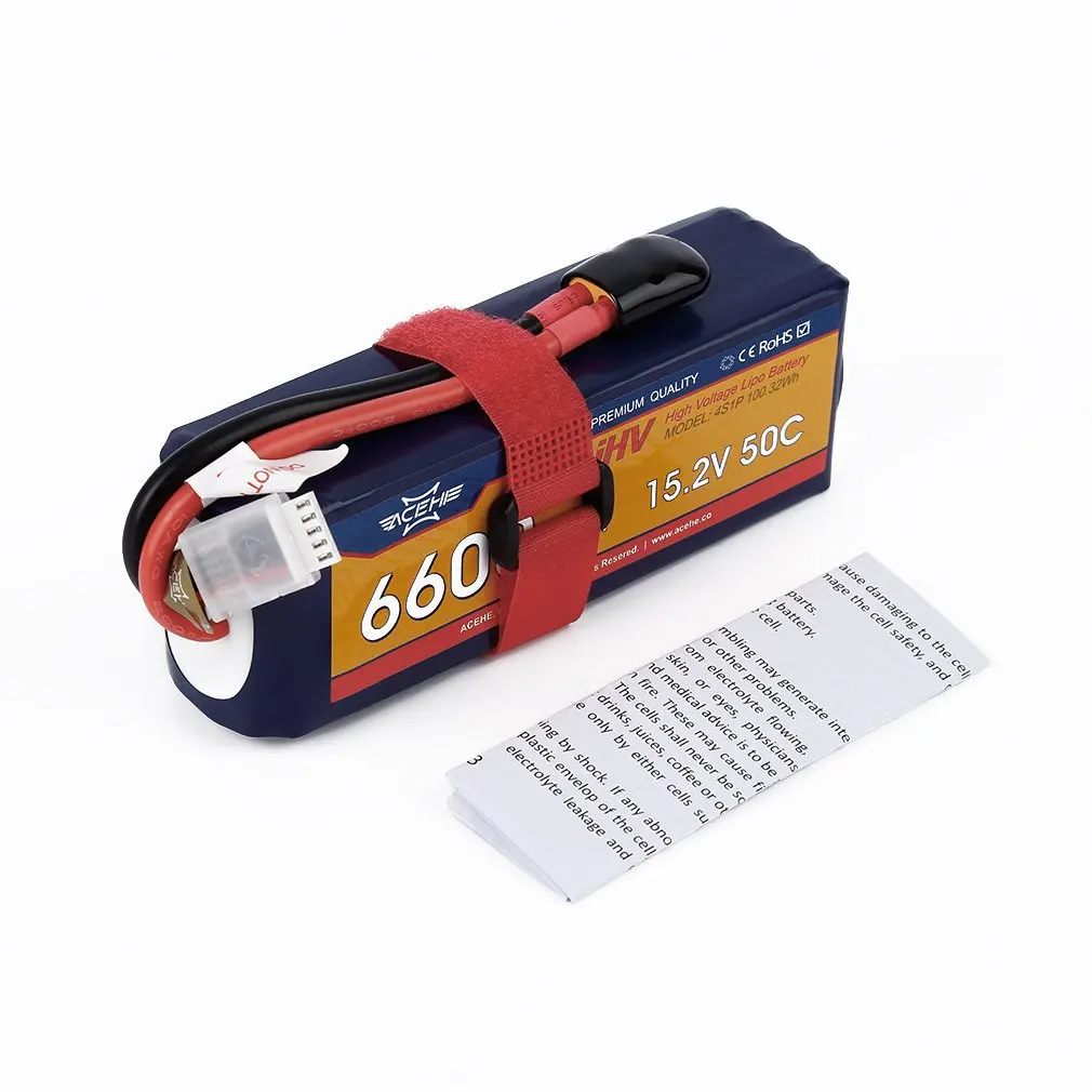 

ACEHE 15,2 V 6600mAh 50C 4S1P 100,32 WH XT60 штепсельная вилка, Высоковольтная литий-полимерная батарея, изысканный дизайн, прочный, великолепный