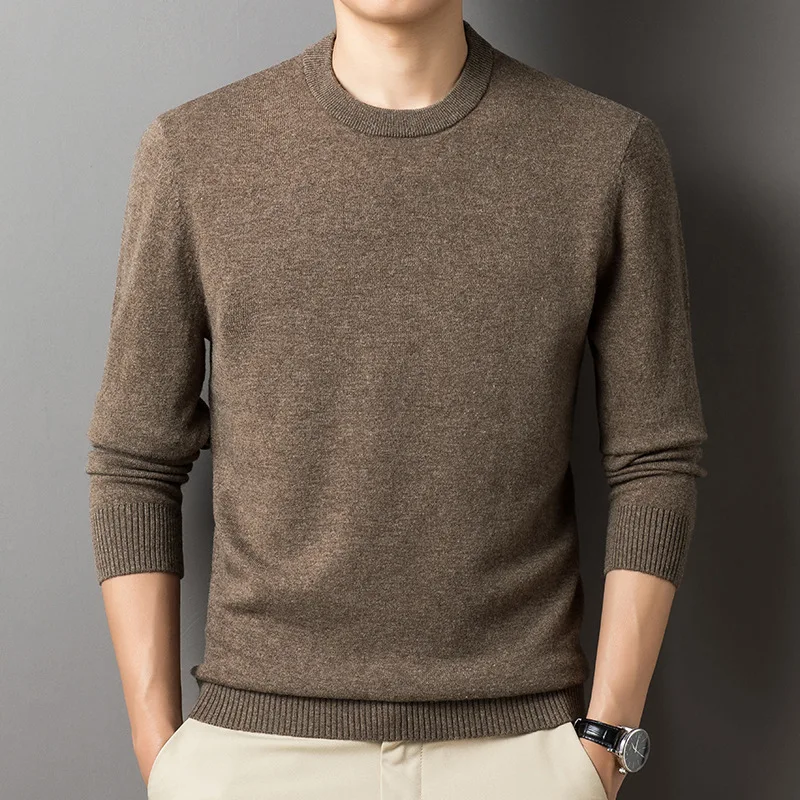 

Boys Autumn Winter Sweaters Vintage Brown Long Sleeve Wool Knitted Pullovers Men Plus Size Elastic Knitwear Xxxxl 3xl Knit Top