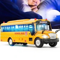 bus toy easy carrying wear resistant inertia driving inertial school bus model kids bus model for entertainment