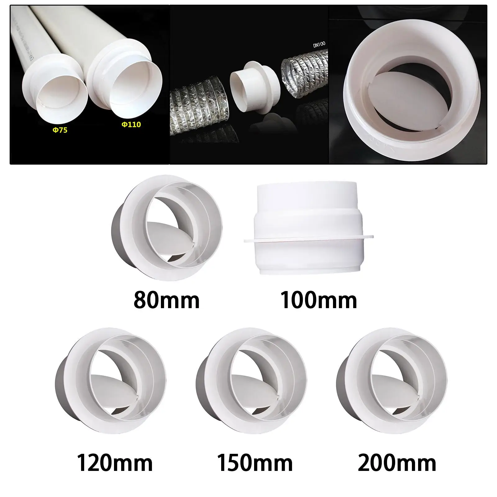 Блокатор вытяжных труб для вентиляции кухни и ванной комнаты