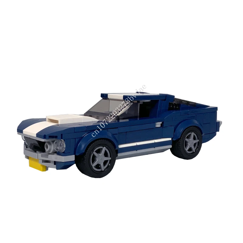 

226 шт. модель MOC скоростных чемпионов, Sportscar Mustangs GT, строительные блоки, технологические кирпичи, творческая сборка «сделай сам», детские игрушки, подарки