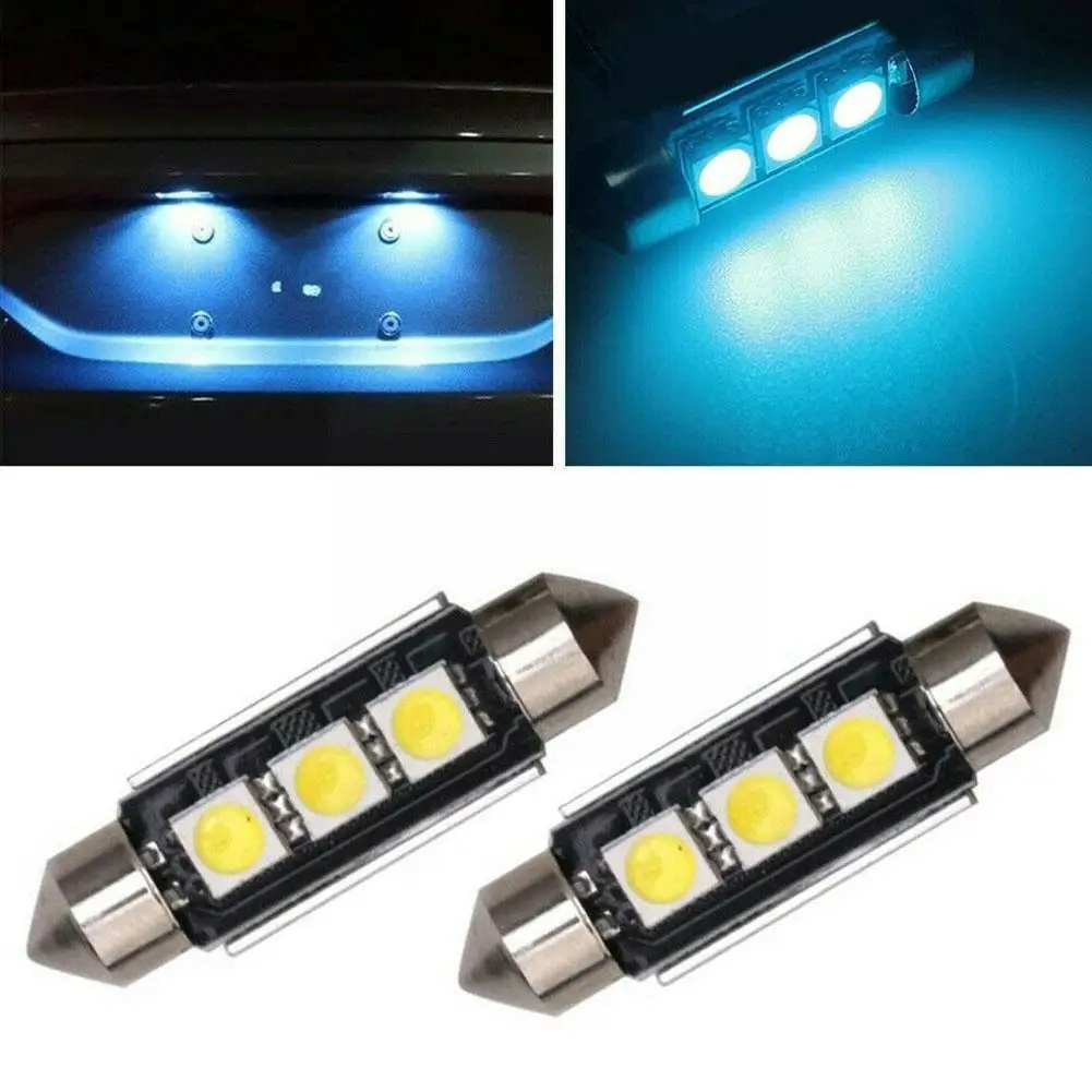 Автомобильные светодиодные лампы для номерного знака 2 шт. 36 мм 6411 алюминиевые