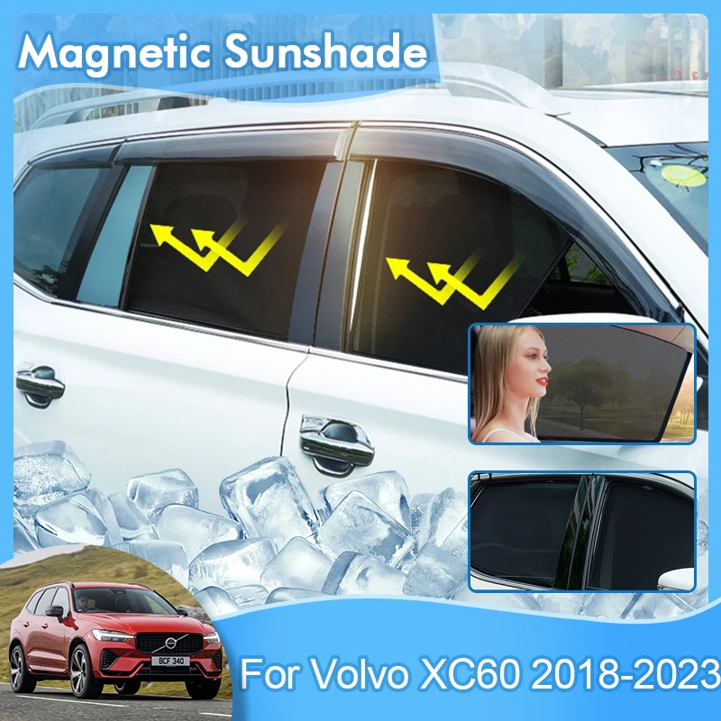 

Magnetic Sunshade For Volvo XC60 MK2 2018 2019 2020 2021 2022 2023 Front Rear Windshield Shield Shade Window Curtain Protection
