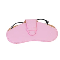 glasses storage solid color pocket portable leather reading glasses goggles case with black pink green brown beige color pu
