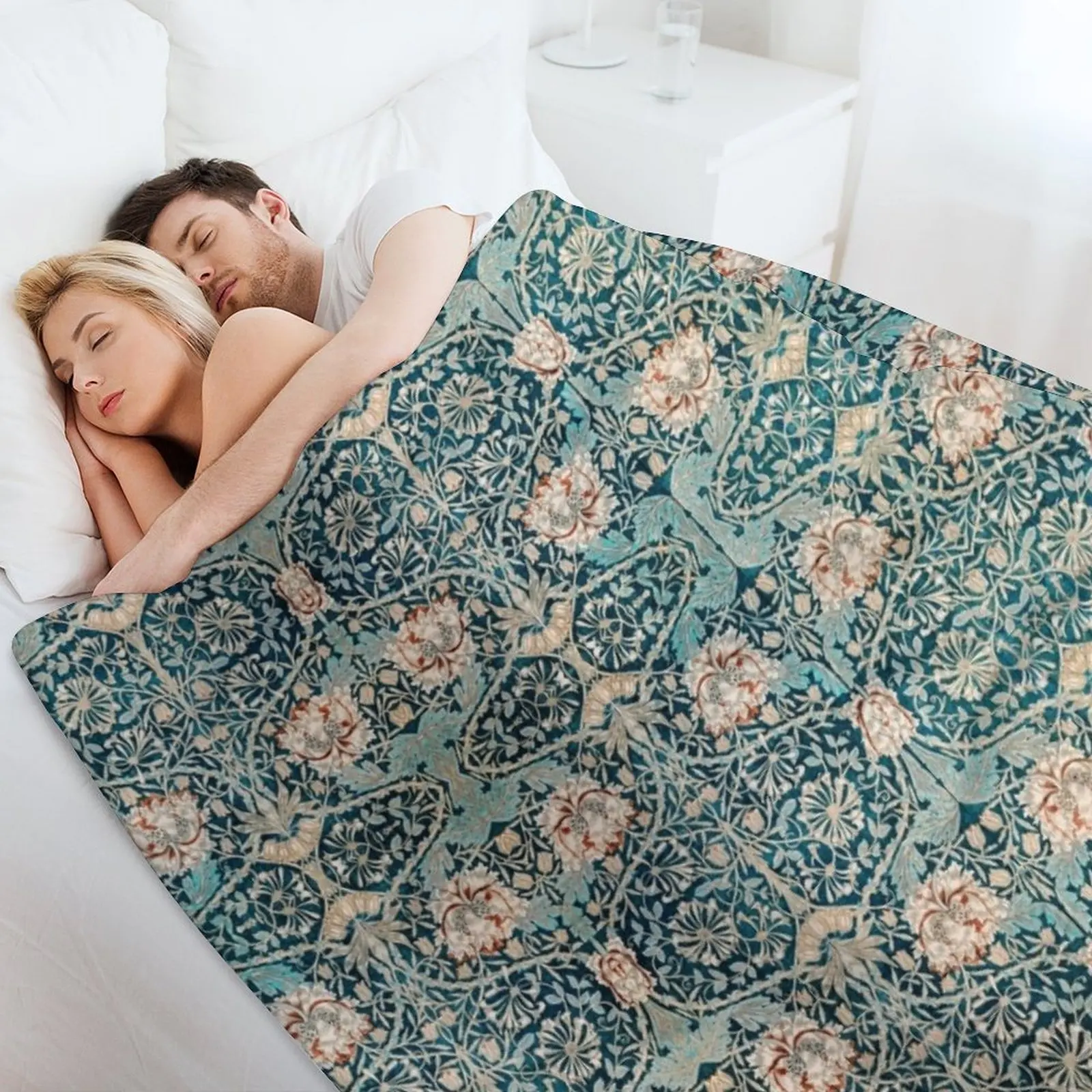 Узор жимолости (1876) Уильям Моррис. Оригинал из музея МЕТ. Одеяло аниме одеяла для