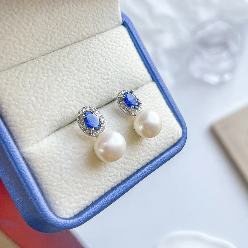 

Серьги из натурального пресноводного жемчуга высокого качества 14K золото инъекции Модные Простые микро инкрустированные Цирконом Ear