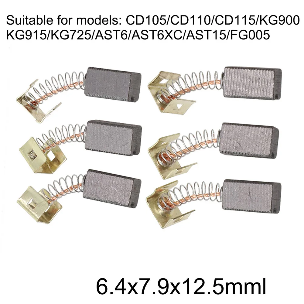 Угловые шлифовальные машины угольная щетка 6 шт. для CD105 CD110 CD115 KG900 KG915 KG725 AST6 AST6XC AST15