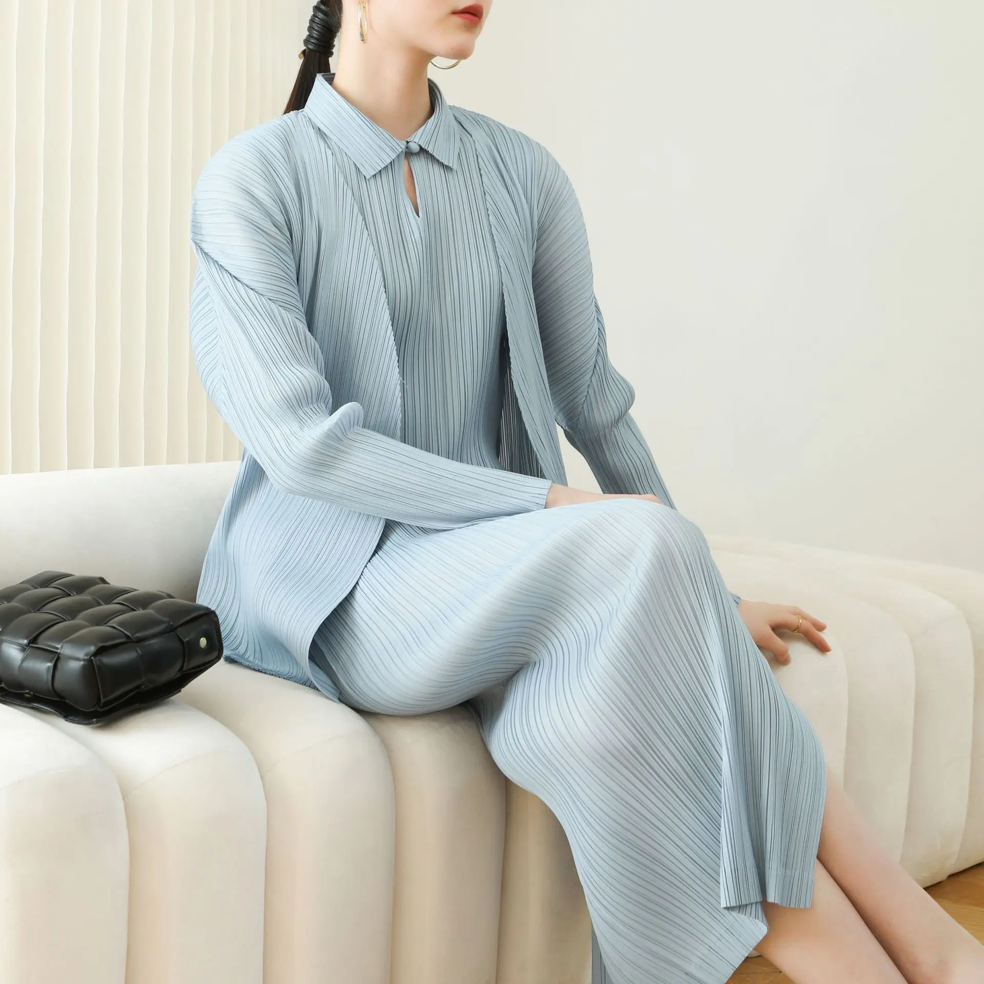 Весенне-осенний кардиган YUDX Miyake плиссированная Женская куртка