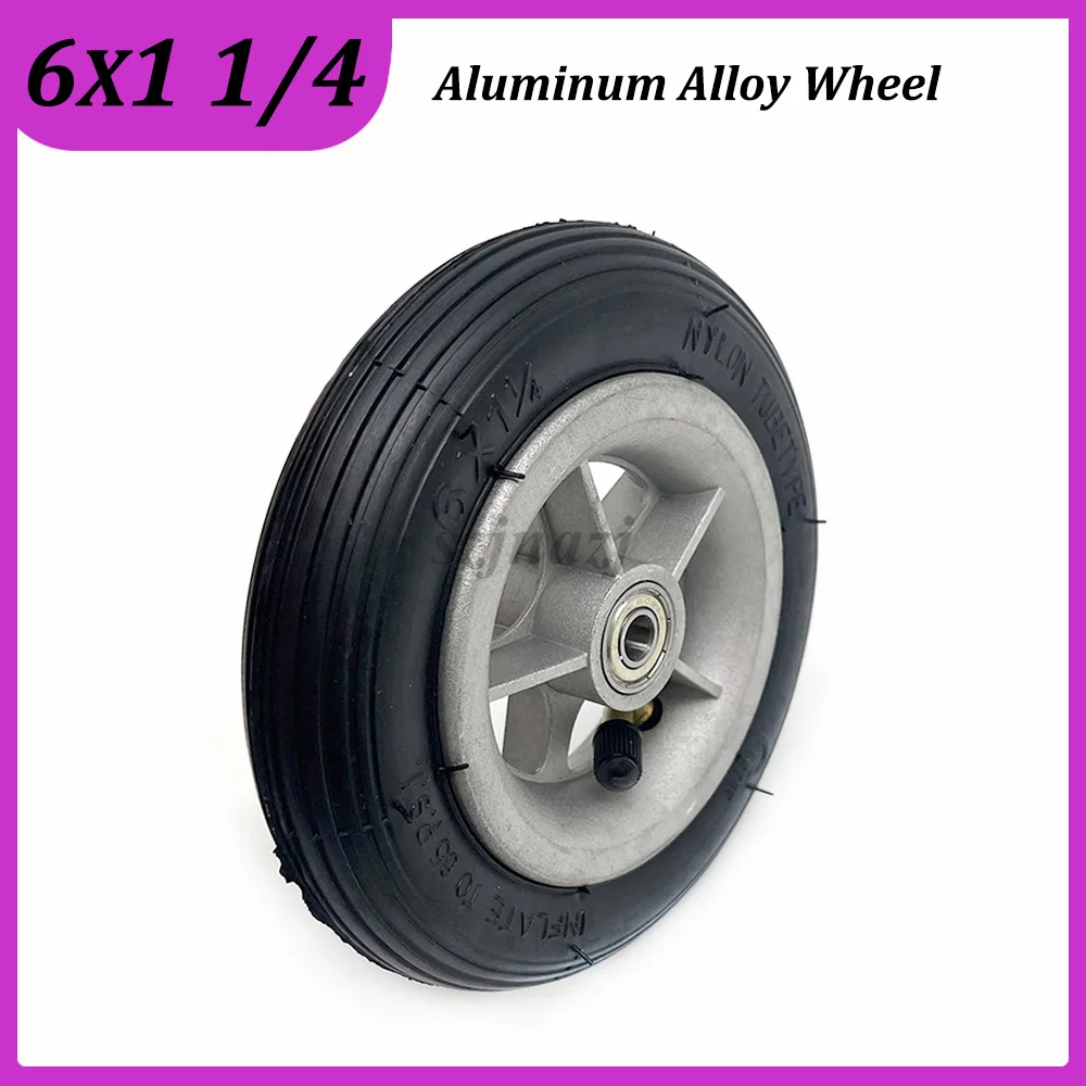 

6 Inch 6x1 1/4 Pneumatic Wheel for Mini Electric Scooter Skateboard 6X1 1/4 Inner Tube Outer Tire