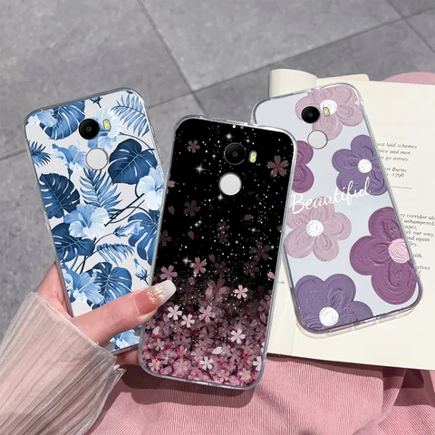 Чехол для телефона Redmi 4 Pro 4A 4X с цветными цветочными узорами, мягкий ТПУ, прозрачный силиконовый чехол для Redmi4, легкий чехол-ракушка