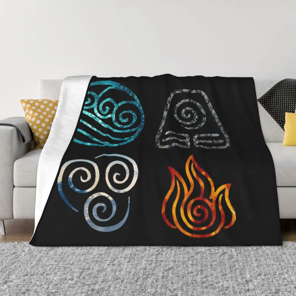 

Avatar The Last Airbender Anime Blankets Flannel Print Breathable Super Warm Throw Blankets for Bedding Office Bedspreads