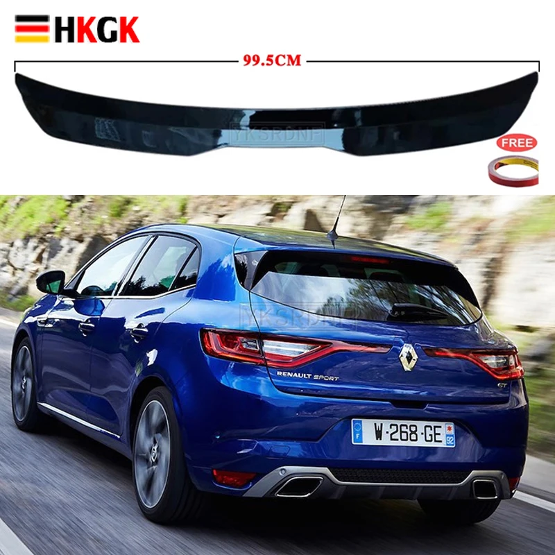 

YKSRDNF For Renault Megane 4 IV GT Sport Tourer 2016-2020 Hatchback Spoiler ABS Universal Car Tail Wing Rear Roof Lip Spoiler