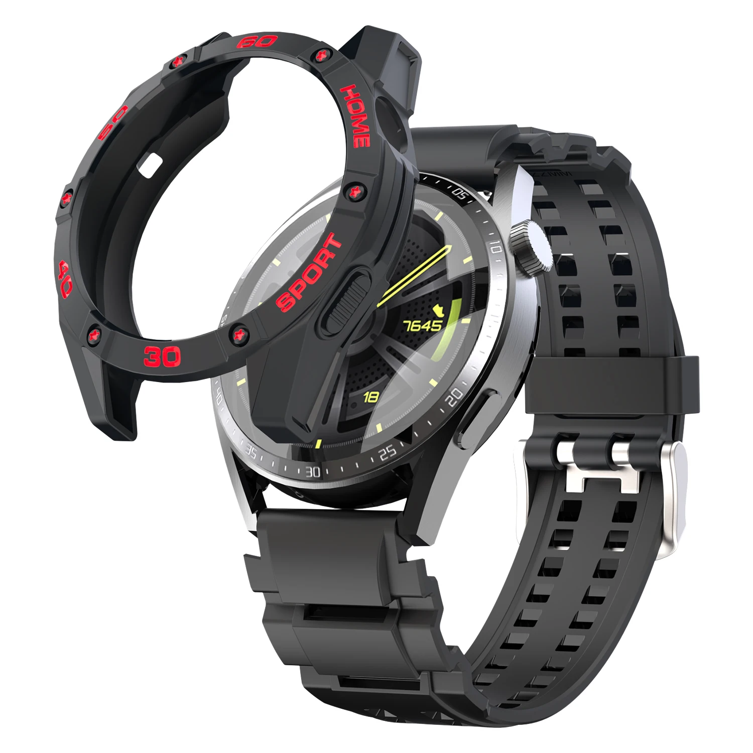 Чехол SIKAI для Huawei Watch GT 3 защитный чехол из ТПУ ремешок браслет зарядное устройство