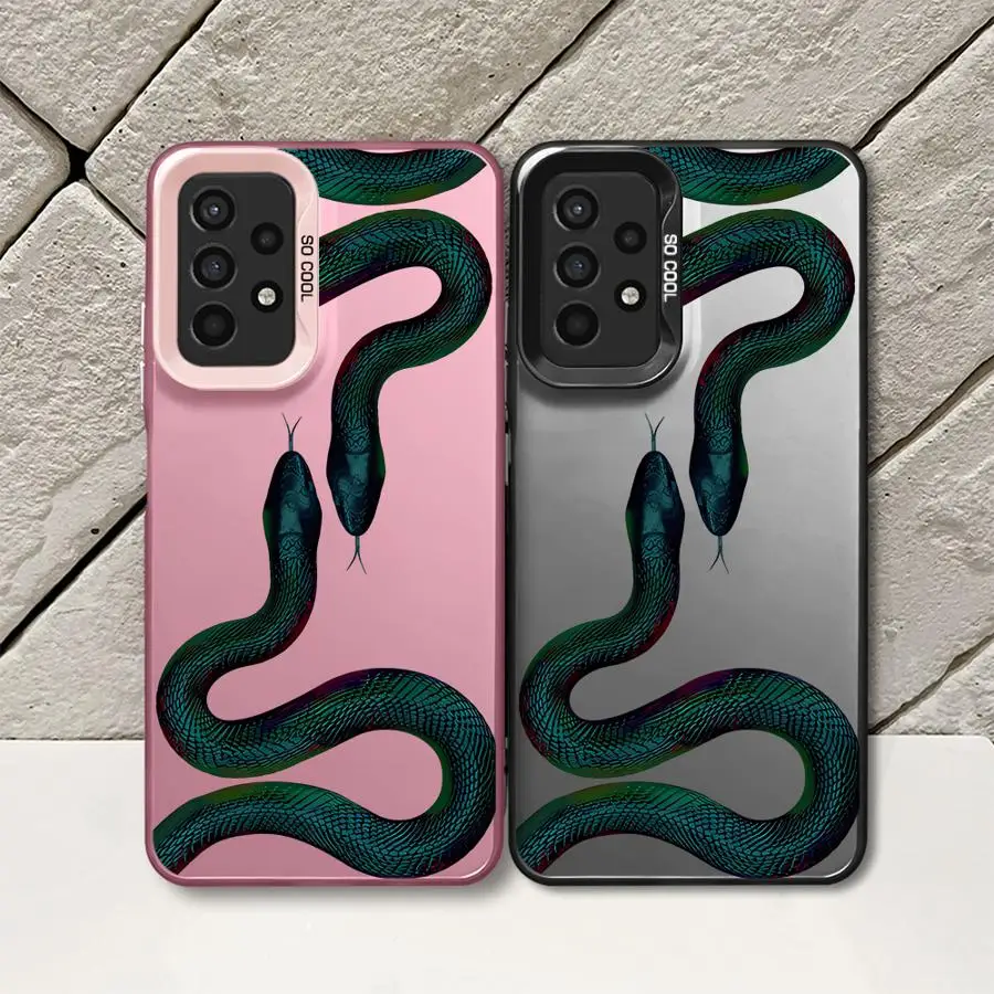 Чехол Для Телефона Snake Rose Skull Blvck Samsung Galaxy A Series A12 A14 A15 A23 A32 A52 4G/5G — Матовый