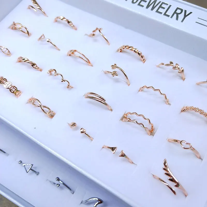 

Оптовая продажа, 10 шт., регулируемые кольца для женщин в богемном стиле с узлом, оригинальные модные кольца