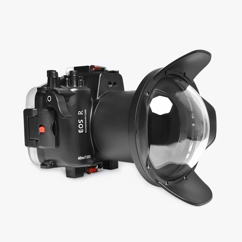 

Водонепроницаемый корпус Seafrogs для камеры EOS R Canon 40m купола Корпус Аксессуары для подводной фотографии с рыбий глаз
