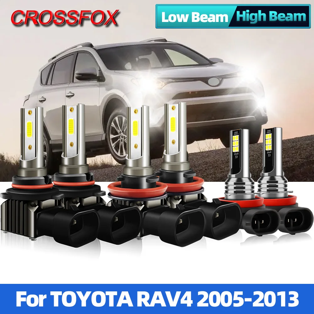

Canbus Car Headlight Bulbs H11 LED Bulb 9005 HB3 Led Lights 12000LM Turbo Auto Fog Lamp 12V 24V For Toyota RAV4 2005-2013