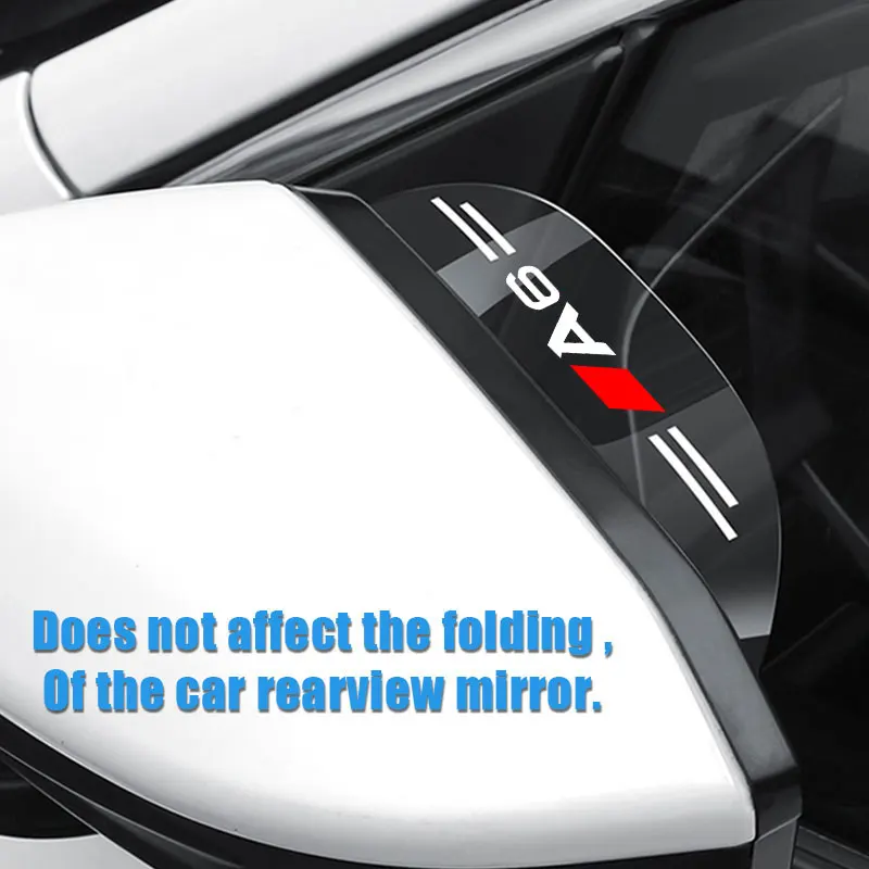 

2 Pieces Car Rear View Mirror Rain Eyebrow For Audi A6 Logo Visor Sun Shade Snow Guard Weather Shield Cover Auto Accessories