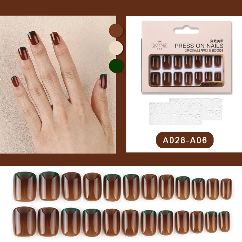 

Nails Products for Professionals Free Shipping of Adhesive Sticker 24P of Translucent False Nails Accessories Daily Wear Nails