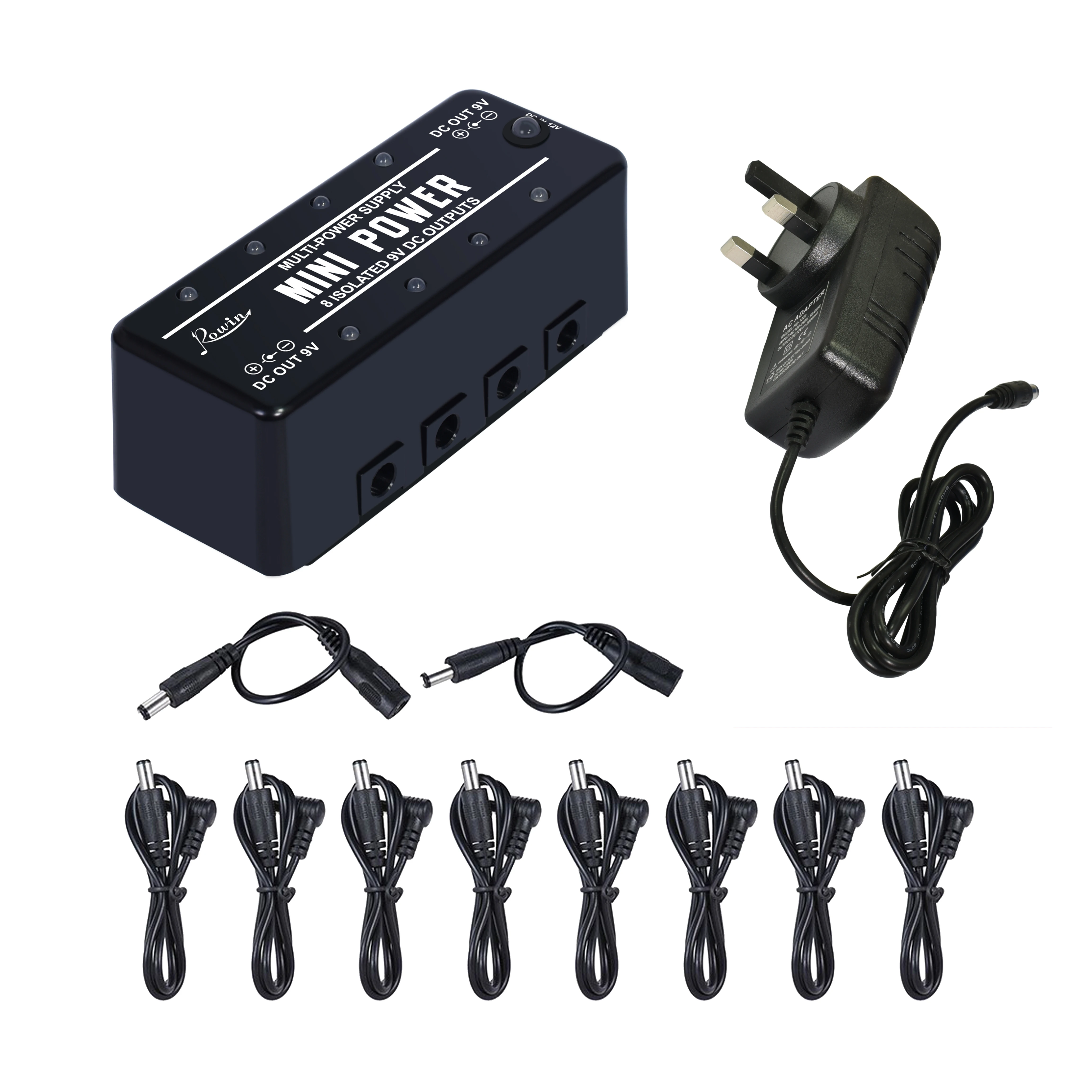 Rowin LEF-329 Mini Power Pedal Guitar Pedals Power Supply Multi Circuit Power 8 Isolated 9V Output With Short Circuit Protect