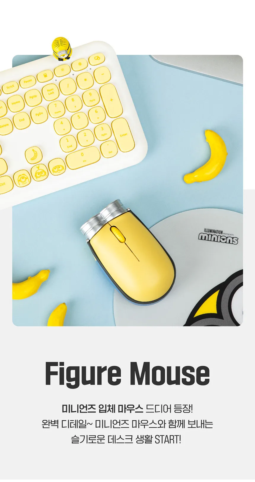 Подлинная периферийная USB-мышь с миньонами Bluetooth-кукла беспроводная Bluetooth-мышь