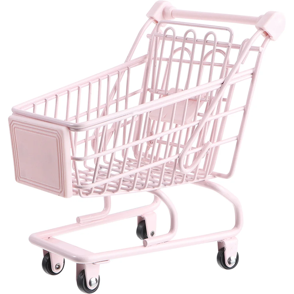 

Toddler Vans Shopping Cart Desk Miniature Supermarket Trolley Toy Storage Iron Small Baby