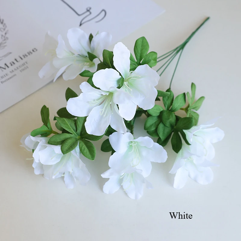 17-дюймовый искусственный рододерн с одним стеблем и 5 галстуками для свадьбы дома