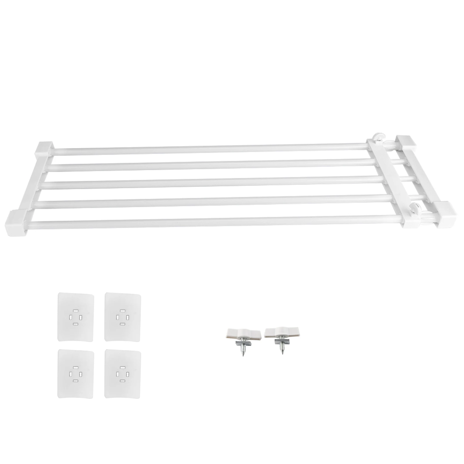 

Adjustable Telescopic Storage Rack Cupboard Wardrobe Closet Divider Partition Shelf