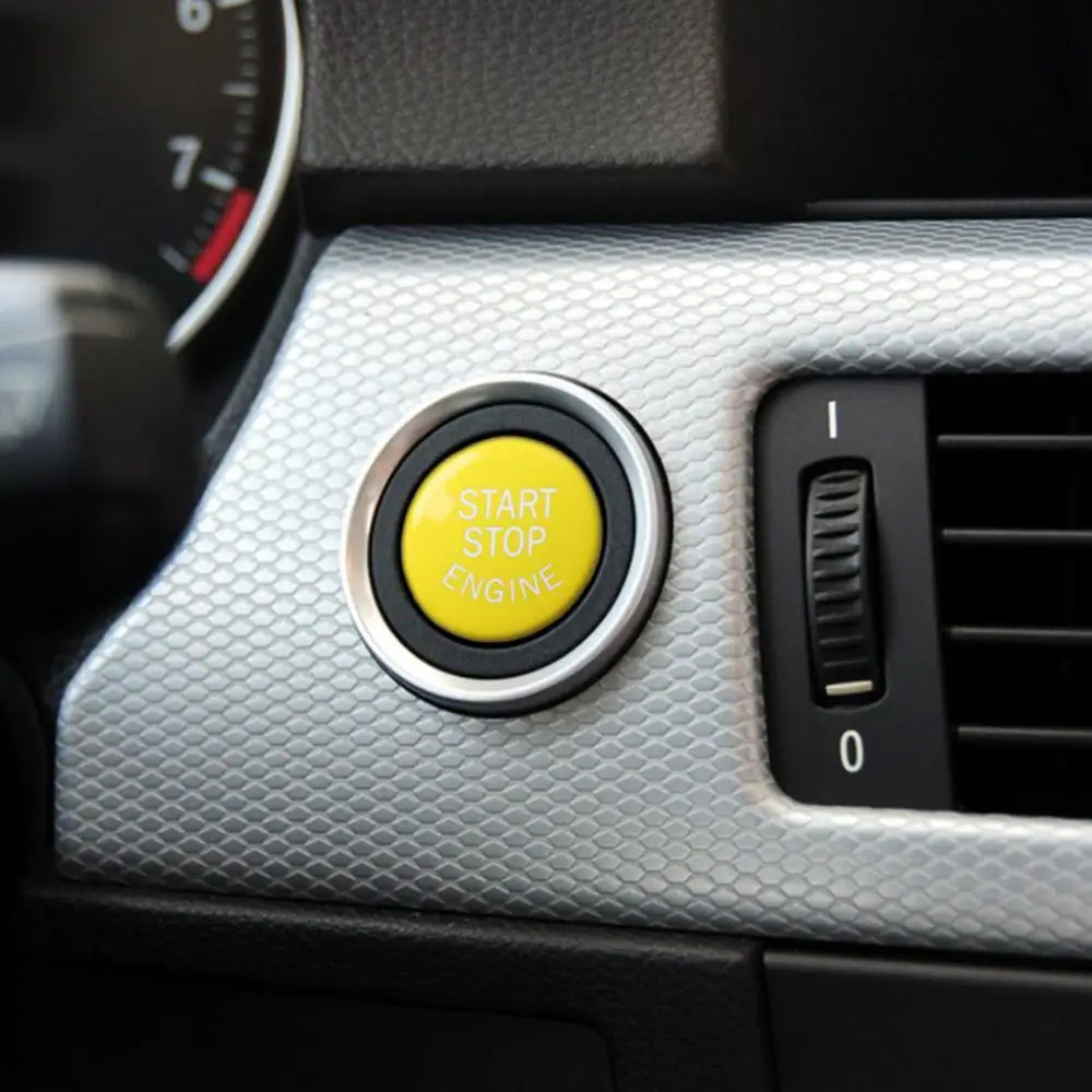 

Car Switch Yellow Engine Start Stop Cap Fit for BMW E-Chassis E46 E60 E90 E92