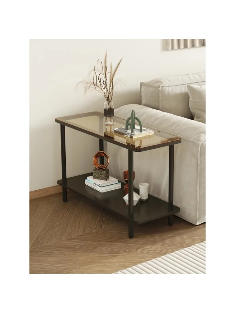 Роскошный боковой столик диван чайный кремовый стиль квадратный узкий простой