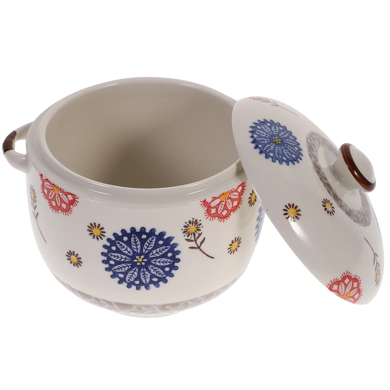 

Bowl Ceramic Soup Bowls Stew Kitchen Pot Container Breakfast Steaming Lid Lids Containers Mug Crock Salad Fruit Tableware