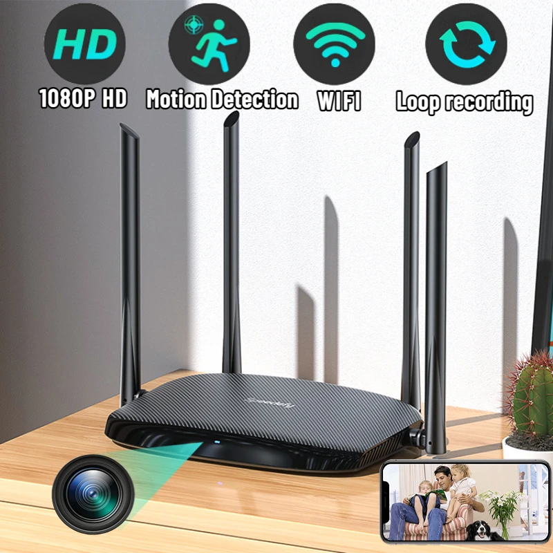 

1080P Full HD Wi-Fi роутер камера IP мини-камера Обнаружение движения Домашняя безопасность роутер камера усилитель сигнала камера няня
