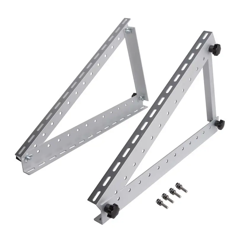 

0-90° Adjustable Solar Panel Bracket For Flat Roof Adjustable Angle Solar Rack Aluminium Photovoltaic PV Support For 100W Panel