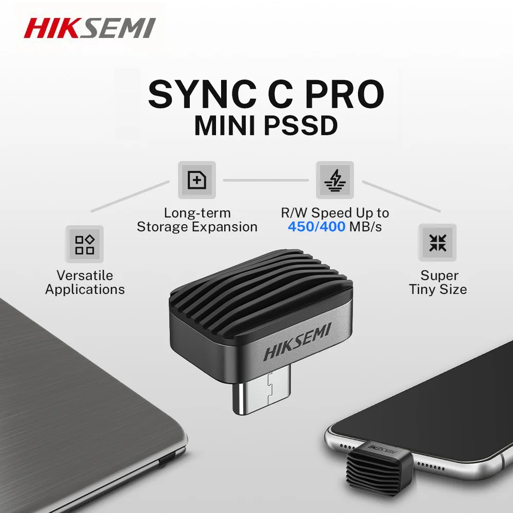 HIKSEMI MINI USB 3.2 Высокоскоростной флэш-накопитель Водонепроницаемый флэш-диск Mini PSSD