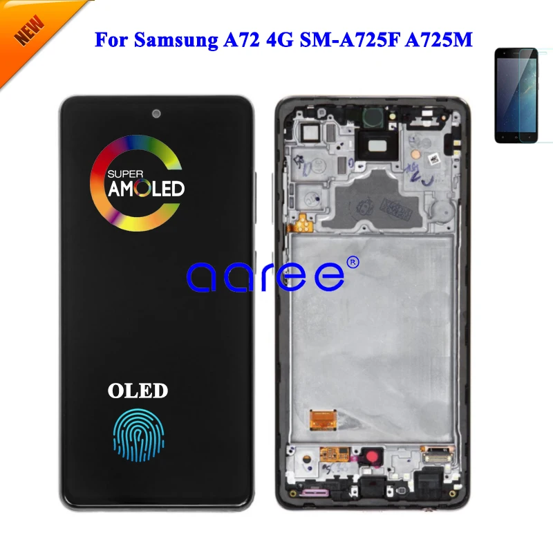 

6,5 'AMOLED OLED LCD для Samsung A72 LCD A725F Lcd для Samsung A72 A725F LCD экран сенсорный дигитайзер сборка