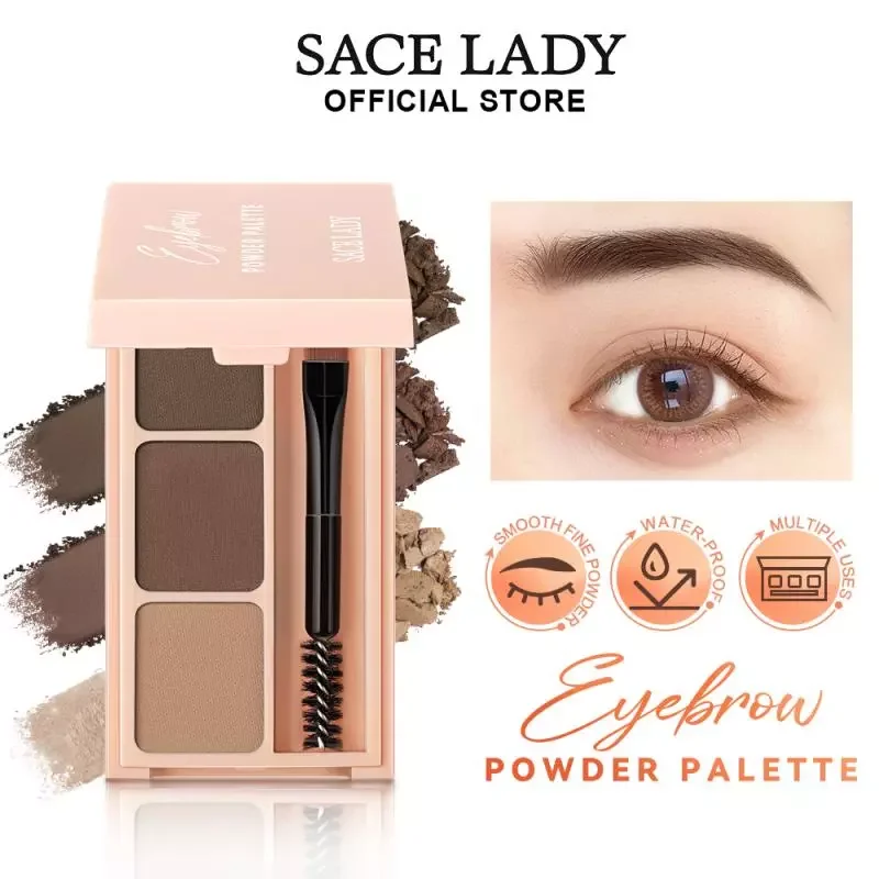 

NEW 3 Color Eyebrow Powder Palette Waterproof Eyebrows Enhancers Nose Shadow Eyeshadow Professional Brows Powder Makeup Cosmetic