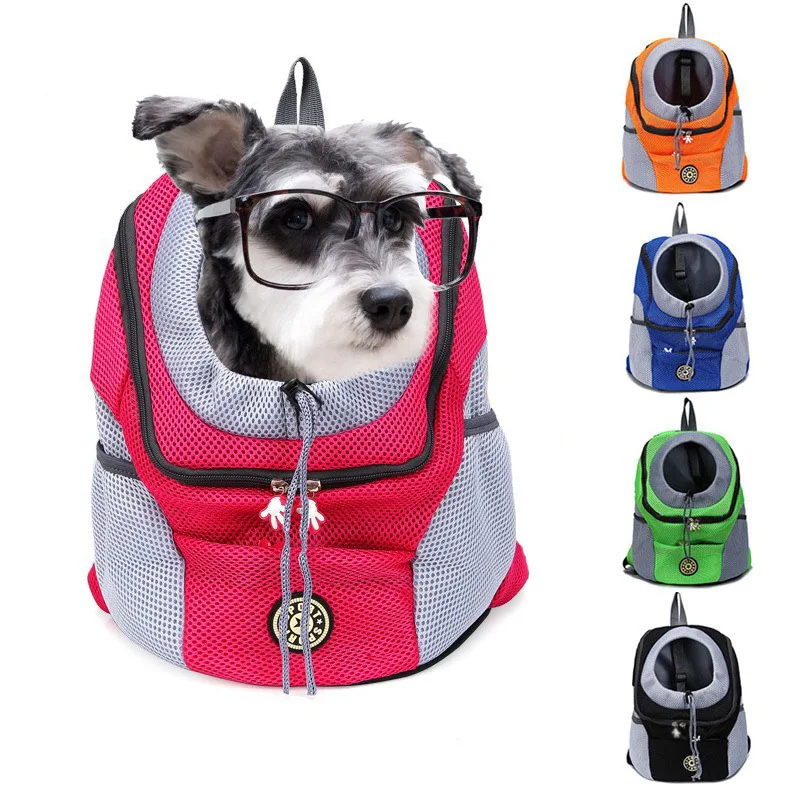 

Рюкзак на два плеча для домашних животных, портативная дорожная воздухопроницаемая нагрудная сумка для кошек, сетчатый ранец, аксессуары для питомцев
